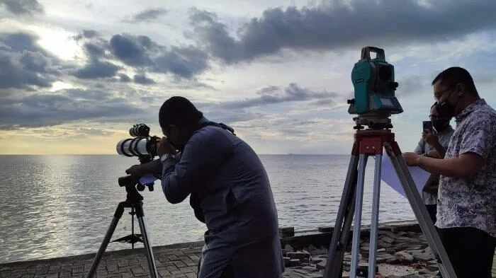 Pemantauan hilal yang berlangsung di pantai tanjung pendam belitung beberapa waktu lalu