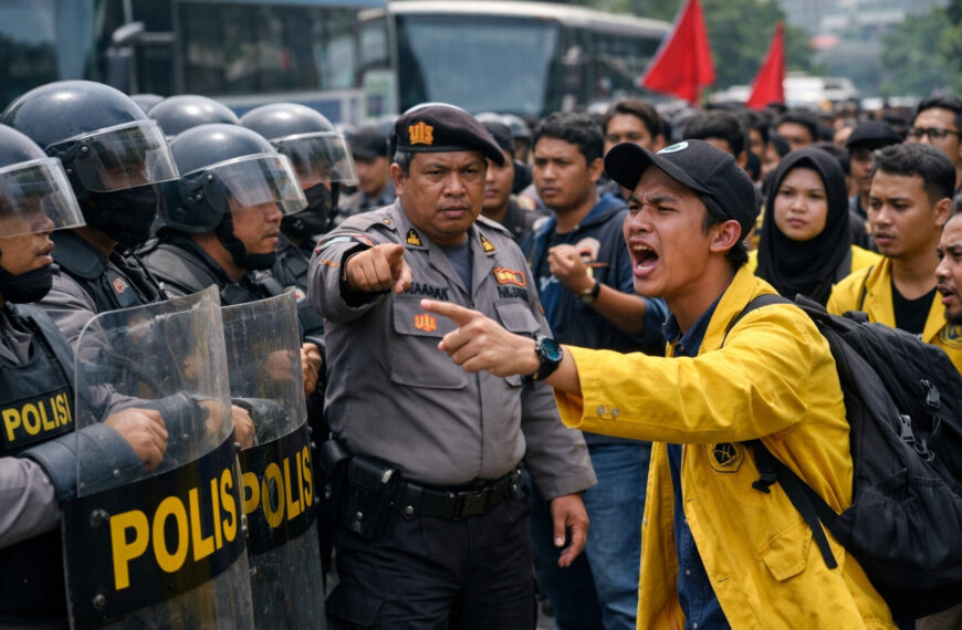 Polisi Halangi Mahasiswa UI ke Bundaran&hellip;