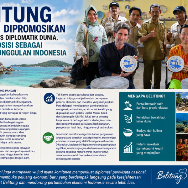 Belitung Kembali Dipromosikan ke Komunitas Diplomatik Dunia, Perkuat Posisi Sebagai Destinasi Unggulan Indonesia