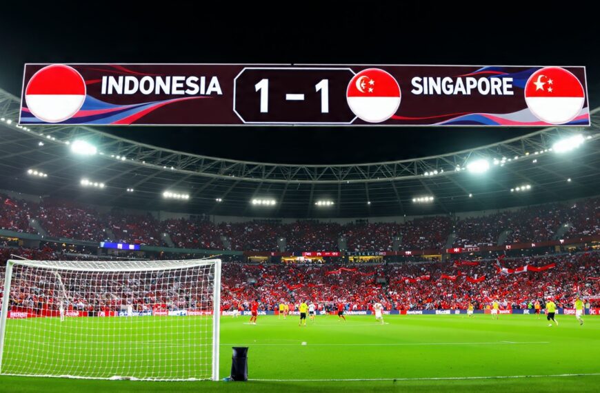 Imbang 1-1 Lawan Singapura, Indonesia Gagal Lolos Semifinal Piala AFF 2026
