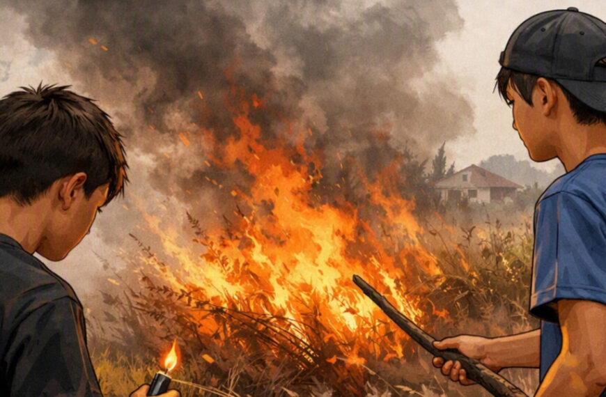 Dua Remaja di Beltim Diamankan Polisi Usai Diduga Bakar Lahan karena “Iseng”