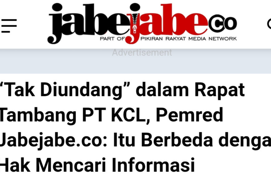 Kasus Rapat PT KCL di Beltim: Undangan Bukan Syarat Mutlak Wartawan Liput Peristiwa Publik