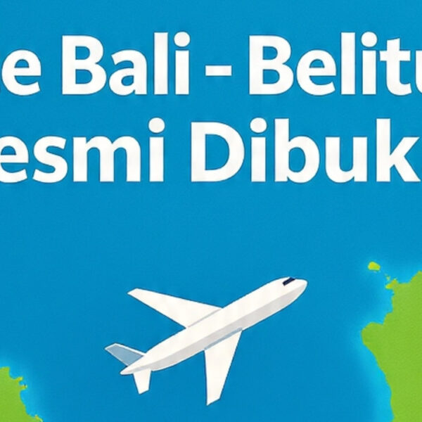 Rute Penerbangan Langsung Bali–Belitung Resmi Dibuka, Buka Peluang Besar Wisatawan Mancanegara