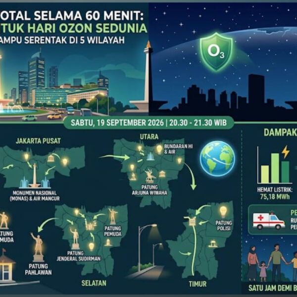 Jakarta Akan Gelap Selama 60 Menit: Pemprov DKI Matikan Lampu Serentak di 5 Wilayah untuk Hari Ozon Sedunia
