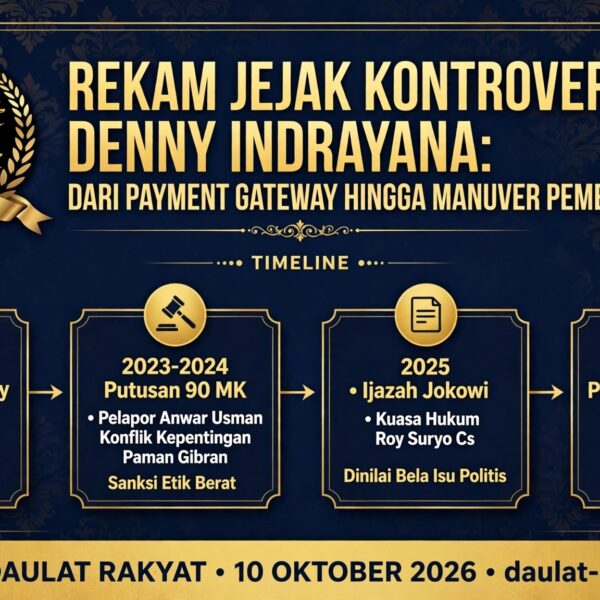 REKAM JEJAK KONTROVERSIAL DENNY INDRAYANA: DARI KASUS PAYMENT GATEWAY HINGGA MANUVER PEMECATAN GIBRAN