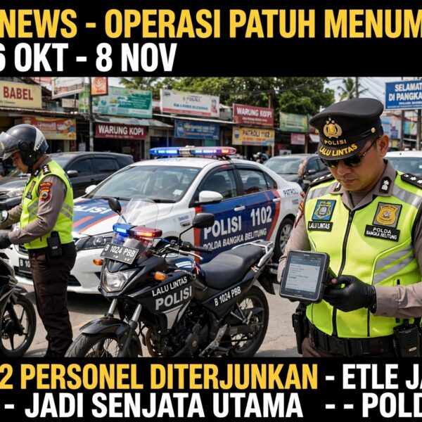 Operasi Patuh Menumbing 2026 Dimulai 26 Oktober: Polda Babel Kerahkan 342 Personel, ETLE Jadi Senjata Utama