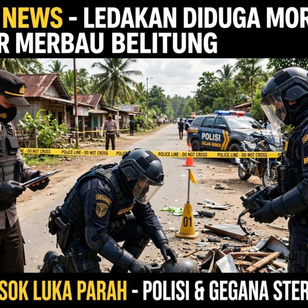Ledakan Diduga Mortir di Air Merbau Belitung: Tukang Rongsok Luka Parah, Gegana Sterilisasi Lokasi