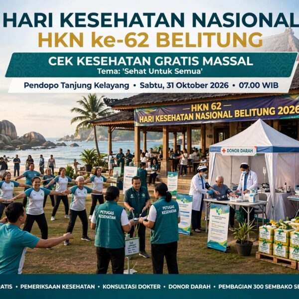 Sambut HKN ke-62, Dinkes Belitung Gelar Cek Kesehatan Gratis Massal di Pendopo Tanjung Kelayang