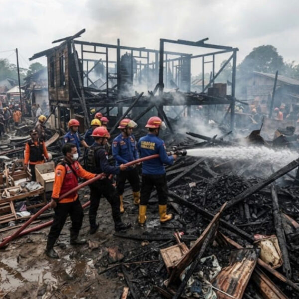 Gubernur Hidayat Arsani Tinjau Langsung Kebakaran Serdang, Lebih Dari 450 Rumah Hangus, 2.000 Jiwa Mengungsi