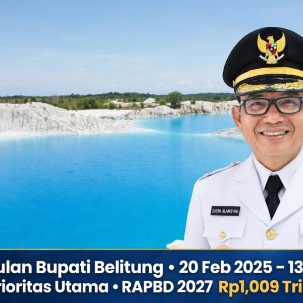 Menakar Kinerja Bupati Belitung Djoni Alamsyah Hidayat Sejak Dilantik 20 Februari 2025