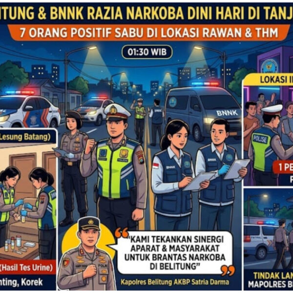 BREAKING NEWS: 7 Perempuan Positif Sabu di Tanjungpandan, Polres Belitung dan BNNK Grebek Tempat Hiburan Malam