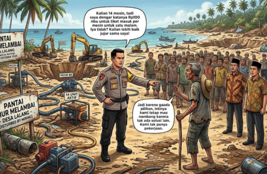 Sidak Tambang Ilegal di Pantai Nyiur Melambai Beltim Memanas, Kapolres Ungkap Dugaan Pungutan Rp100 Ribu per Mesin